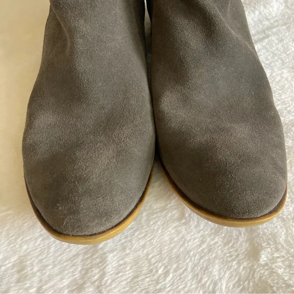 Lucky Brand Brintly Ankle Booties Taupe Suede Size 7